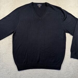 Brooks Brothers 346 V-Neck Sweater‎ Mens Large Silk Cotton Blend Knit Top